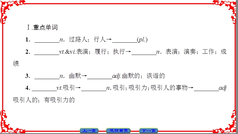 【课堂新坐标】高中英语人教版必修二课件：unit 5-单元尾  核心要点回扣.ppt_第2页