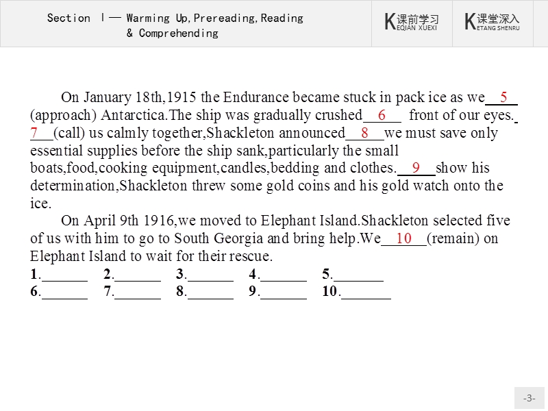 【测控指导】高二英语人教版选修10课件：1.1 warming uppre-readingreading & comprehending.ppt_第3页