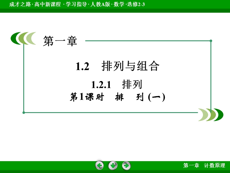 【成才之路】高中数学人教a版选修2-3配套课件：1.2.1 第1课时排列(一).ppt_第3页