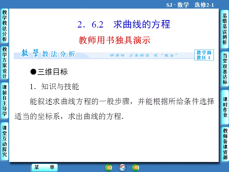 【课堂新坐标，同步教学参考】高中苏教版  数学课件选修2－1 第2章-2.6.2.ppt_第1页