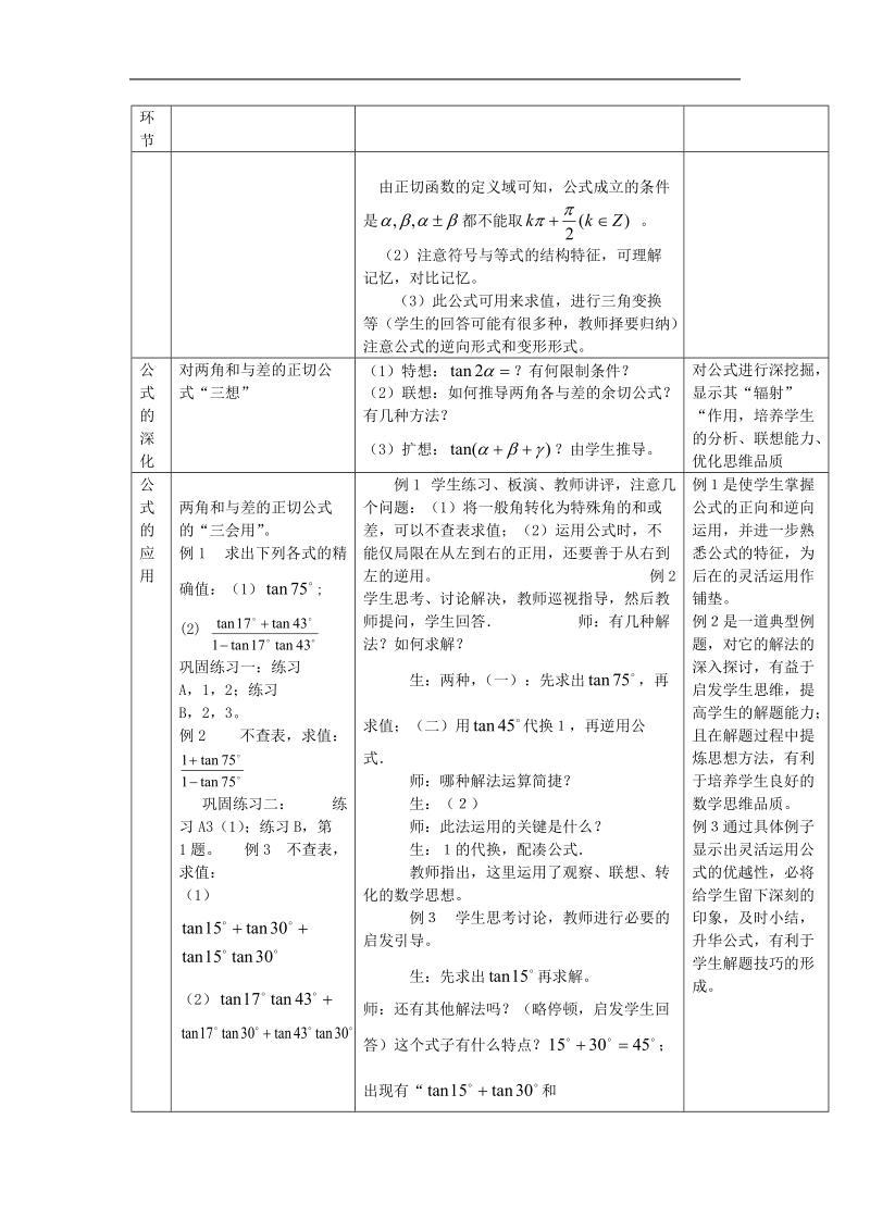 数学：3.1.2《两角和与差的正切》教案1（新人教a版必修4）.doc_第2页