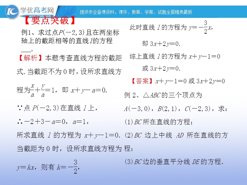 高一下学期数学课件：直线的方程.ppt_第2页