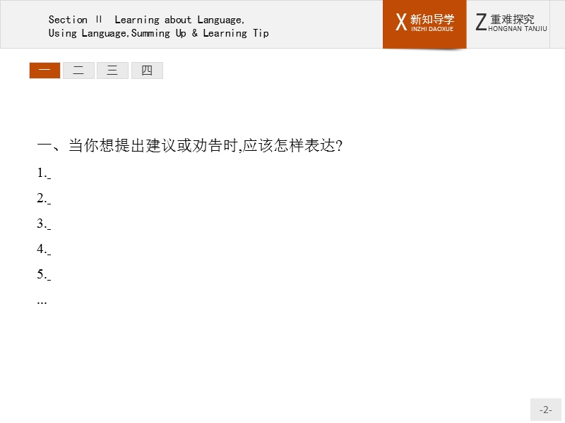 【测控设计】高一英语人教版必修3课件：2.2 learning about languageusing languagesumming up & learning tip.ppt_第2页