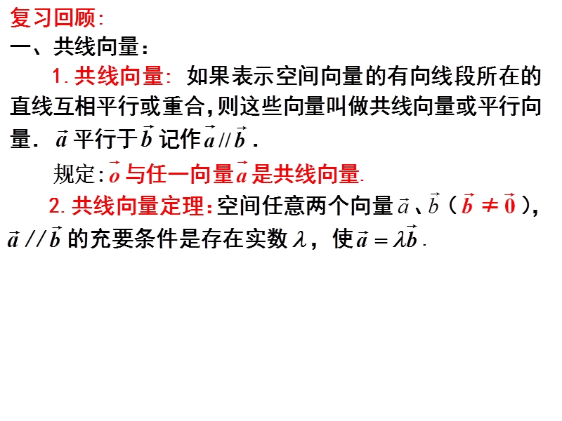 河北沙河市高二数学课件：共线向量与共面向量.ppt_第2页