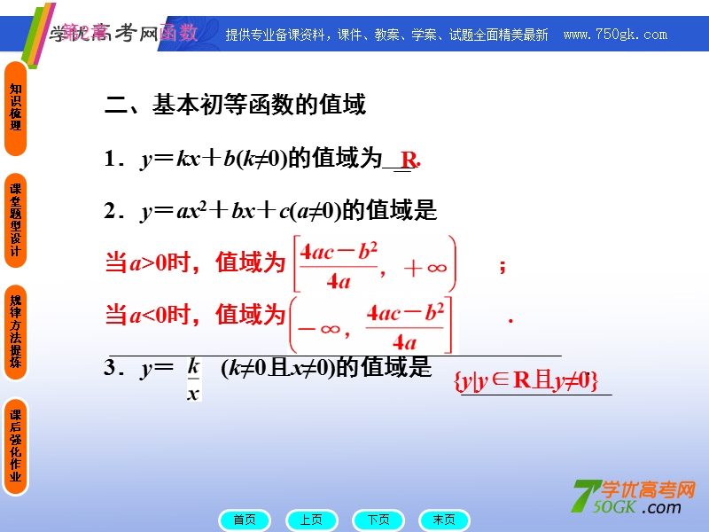 河北清河中学高一数学课件：2.3 函数的值域与最值.ppt_第3页