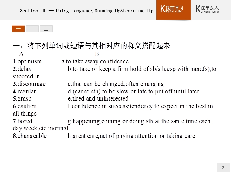 【测控指导】高二英语人教版选修10课件：1.3 using languagesumming up&learning tip.ppt_第2页