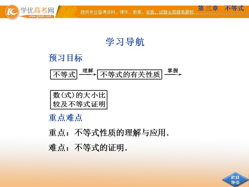 优化方案人教a版数学必修5课件：3.1.2 不等式的性质.ppt_第2页