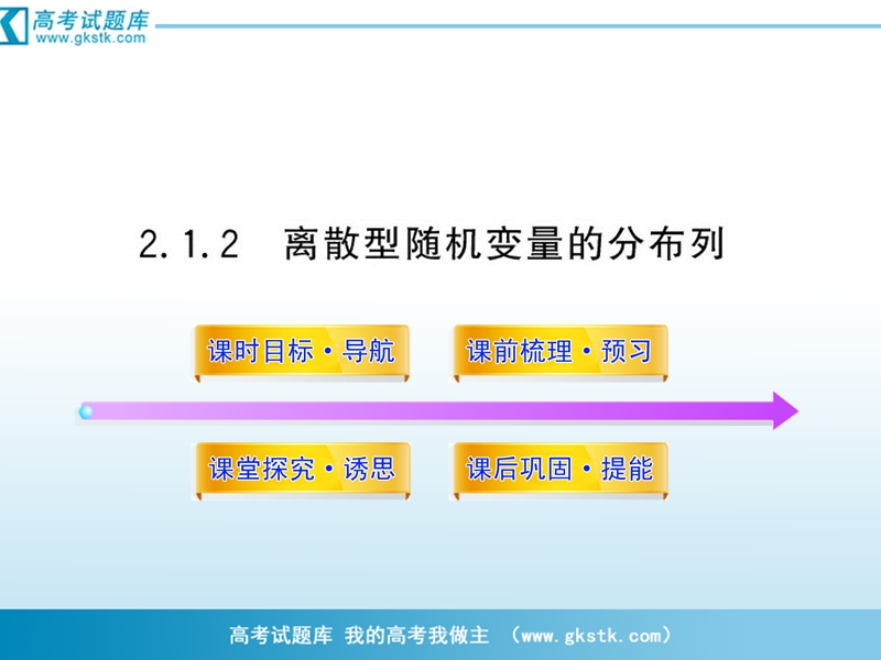 高二数学2.1.2离散型随机变量的分布列 课件（人教b版2-3）.ppt_第1页