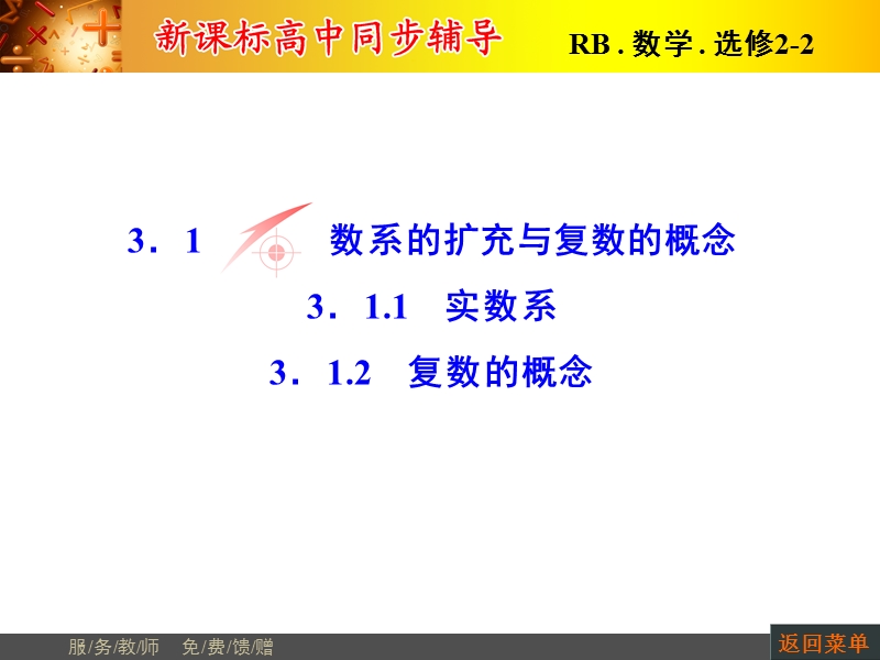 高中数学人教b版选修2-2配套课件：3.1.1+2实数系、复数的概念.ppt_第2页