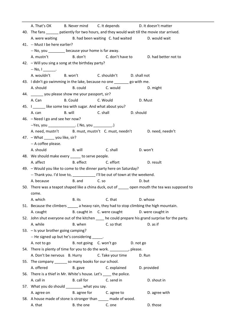 高二英语暑假单项选择题.doc_第3页