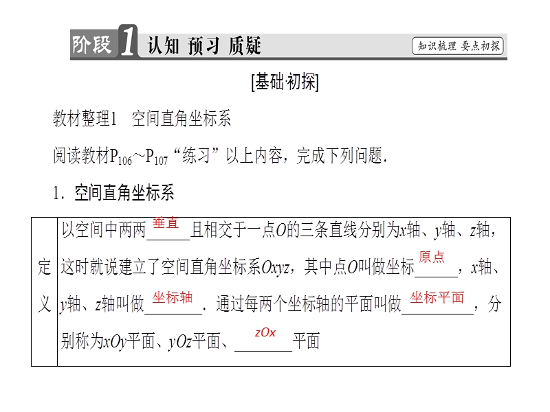 高中数学人教b版必修2课件：2.4 空间直角坐标系.ppt_第3页