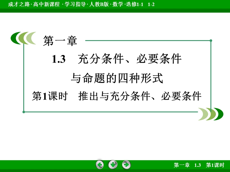 成才之路人教b版数学选修1-1课件：第1章 常用逻辑用语1.3 第1课时.ppt_第3页