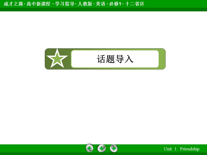 【学优推荐】高中英语教学课件（人教版·十二省区，必修1）：unit 1.ppt_第3页