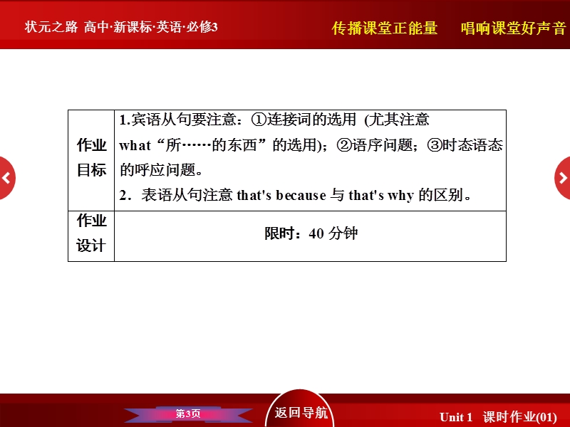 【状元之路】高中英语新课标必修3习题课件：14《grammar》.ppt_第3页