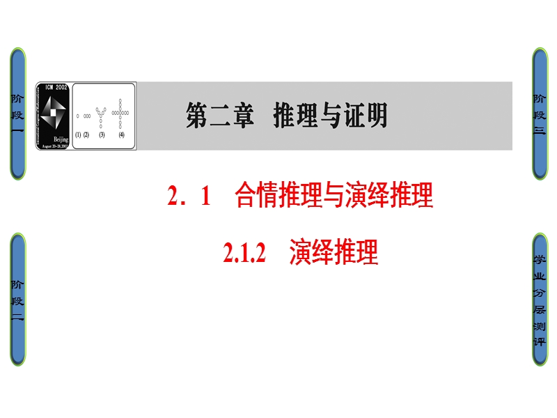 高中数学人教b版选修2-2课件：2.1.2 演绎推理 .ppt_第1页