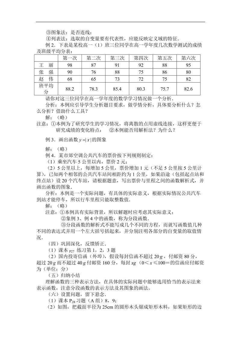 数学：1.2.2《函数的表示法》教案5（新人教a版必修1）.doc_第2页