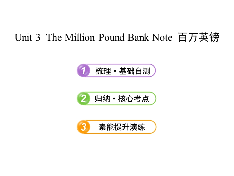 高中英语 unit 3 the million pound bank note课件 新人教版必修3.ppt_第1页