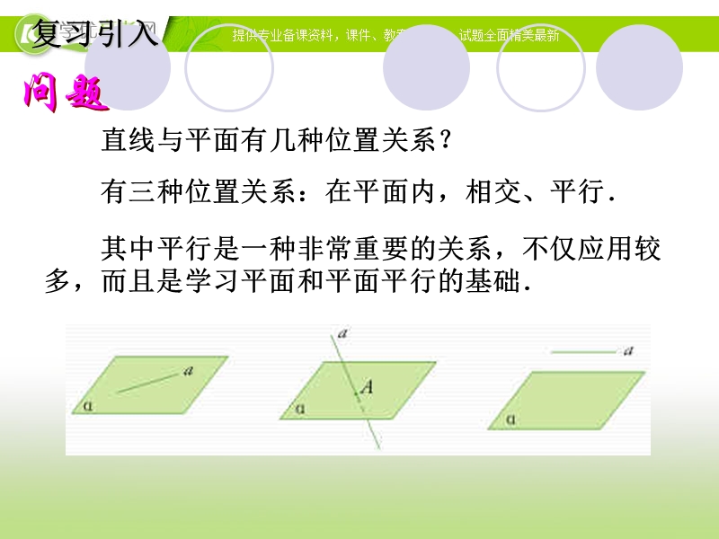 高中数学人教a版必修二同步课件 第二章：2.2.1-2.2.2 直线与平面平行的判定、平面与平面平行的判定.ppt_第2页