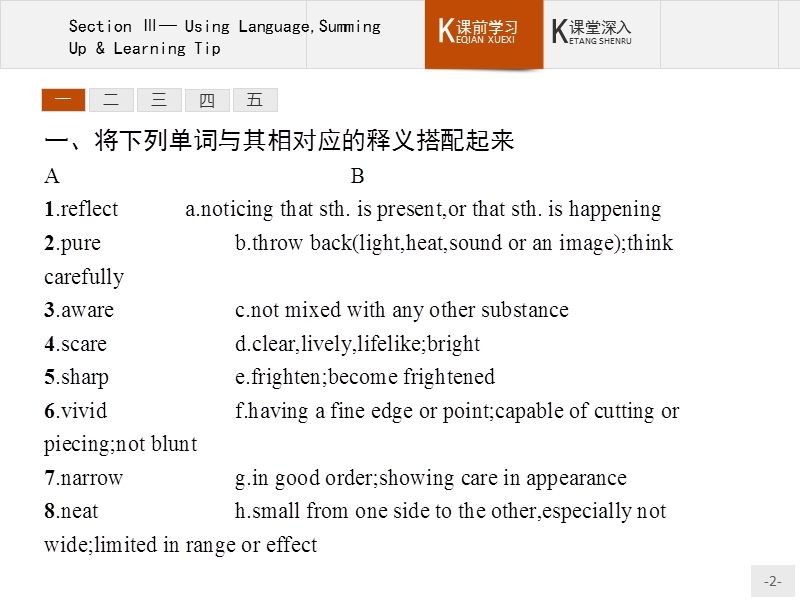 【测控设计】高二英语人教版选修7课件：3.3 using languagesumming up & learning tip.ppt_第2页