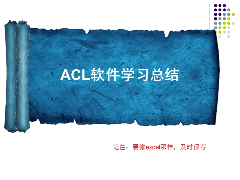 acl软件学习.ppt_第1页