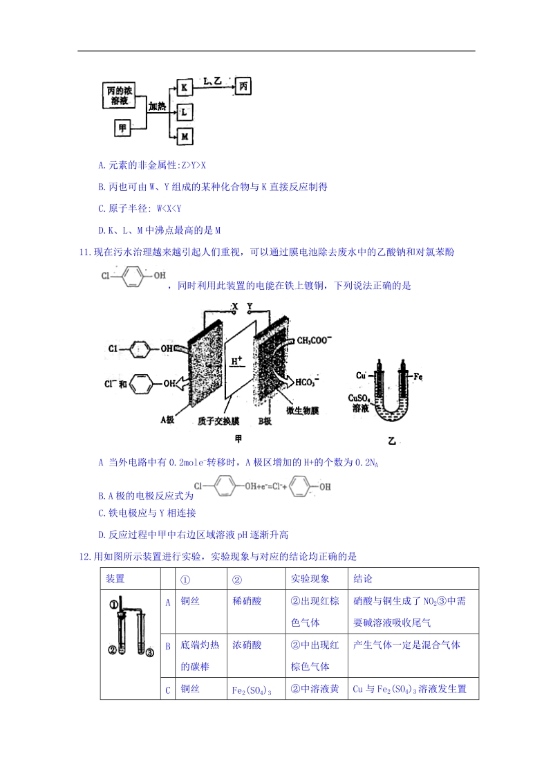 内蒙古赤峰二中2018届高三下学期第一次月考理综化学试题 word版含答案.doc_第2页