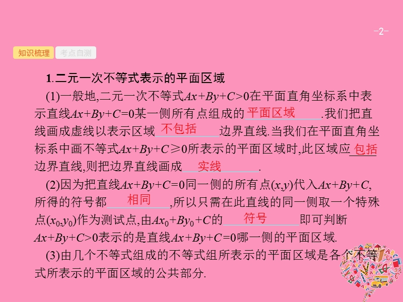 2019高考数学一轮复习 7.1 二元一次不等式(组)与简单的线性规划问题课件 理 新人教b版.ppt_第2页