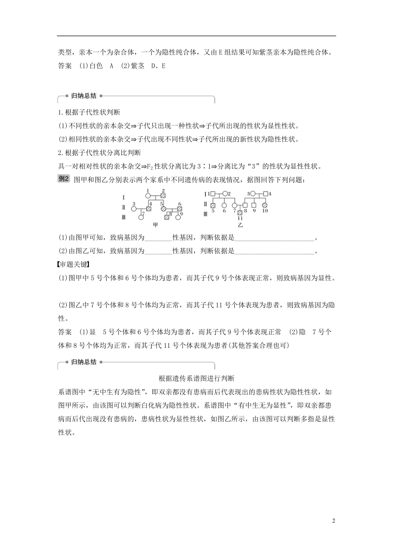 2019版生物高考大一轮复习 热点题型六 全方位突破基因分离规律相关题型讲义 北师大版.doc_第2页