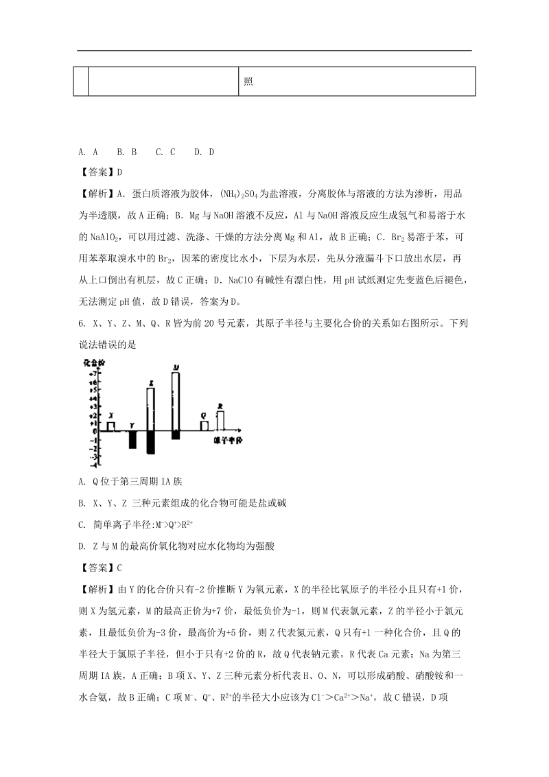 《ks5u解析》福建省厦门外国语学校2018届高三下学期第一次（开学）考试理综-化学试题 word版含解析.doc_第3页