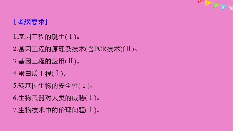 2019版生物高考大一轮复习 第十单元 现代生物科技专题 第36讲 基因工程与生物技术的安全性和伦理问题课件 北师大版.ppt_第2页