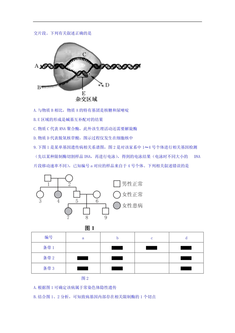 江苏省南通市2018年高考考前卷（六）生物试题 word版含答案.doc_第3页