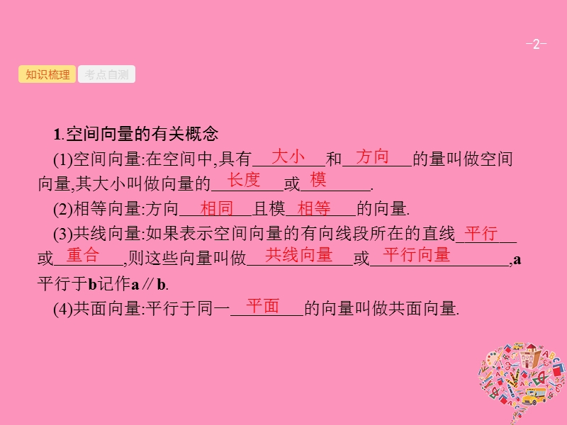 2019高考数学一轮复习 8.6 空间向量及其运算课件 理 新人教b版.ppt_第2页