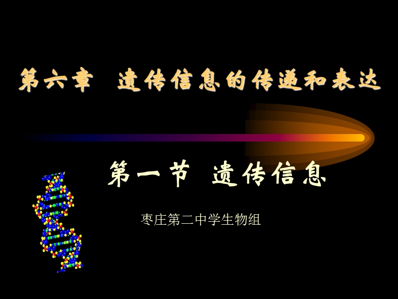 沪科版生命科学高二上第六章《遗传信息的传递和表达》ppt课件2.ppt_第1页