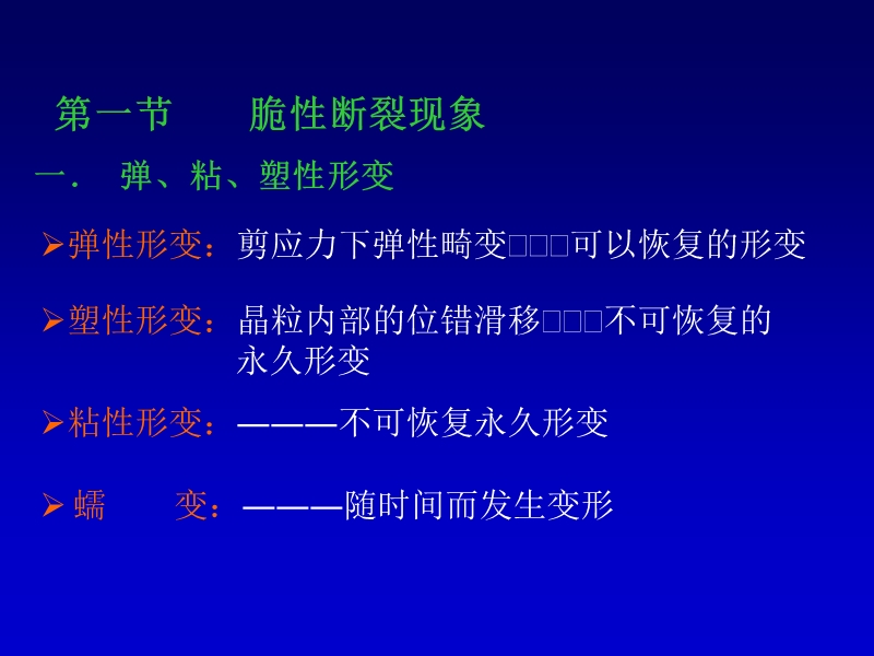 第一节-脆性断裂现象第二节-理论结合强度第三节-griffith微裂....ppt_第2页