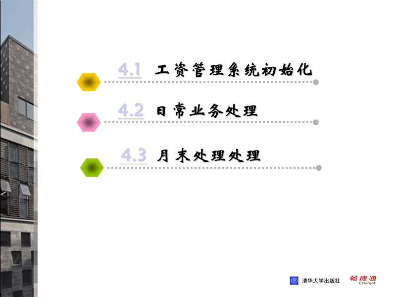 会计电算化技能实训教程(畅捷通t3版)第4单元-薪资管理.ppt_第3页