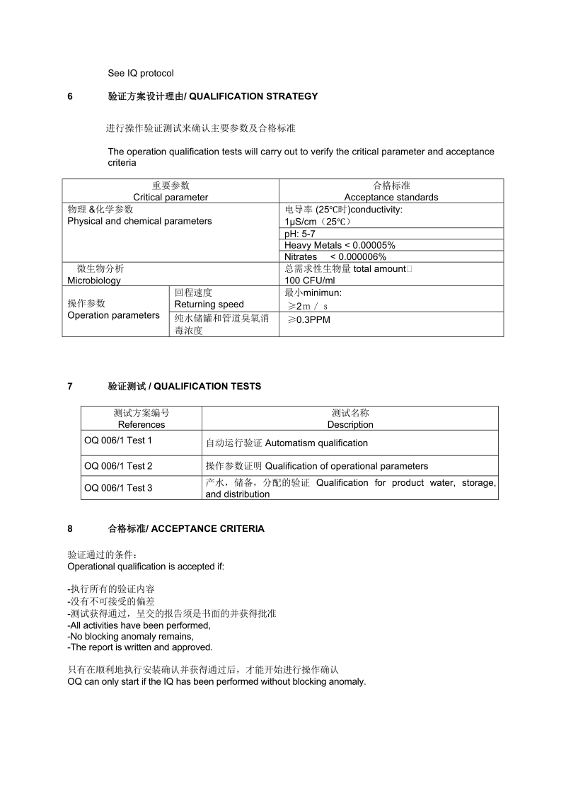 (49)纯化水系统操纵确认验证计划oq006-004[资料].doc_第3页