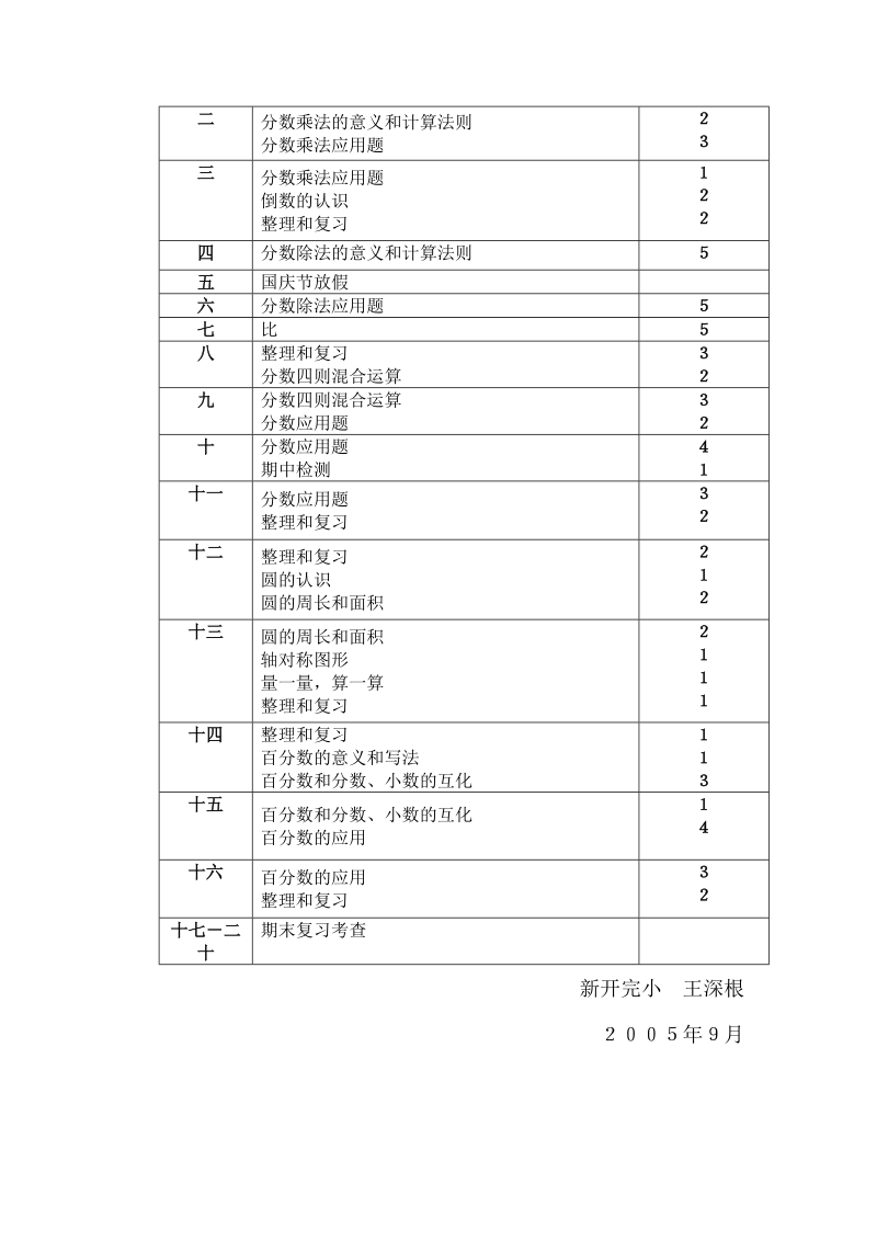 人教版小学数学第十一册教学计划.doc_第3页