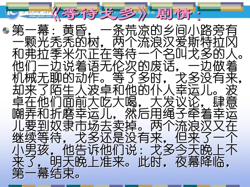 2018年四川射洪太和镇高二语文课件：等待戈多.ppt_第3页