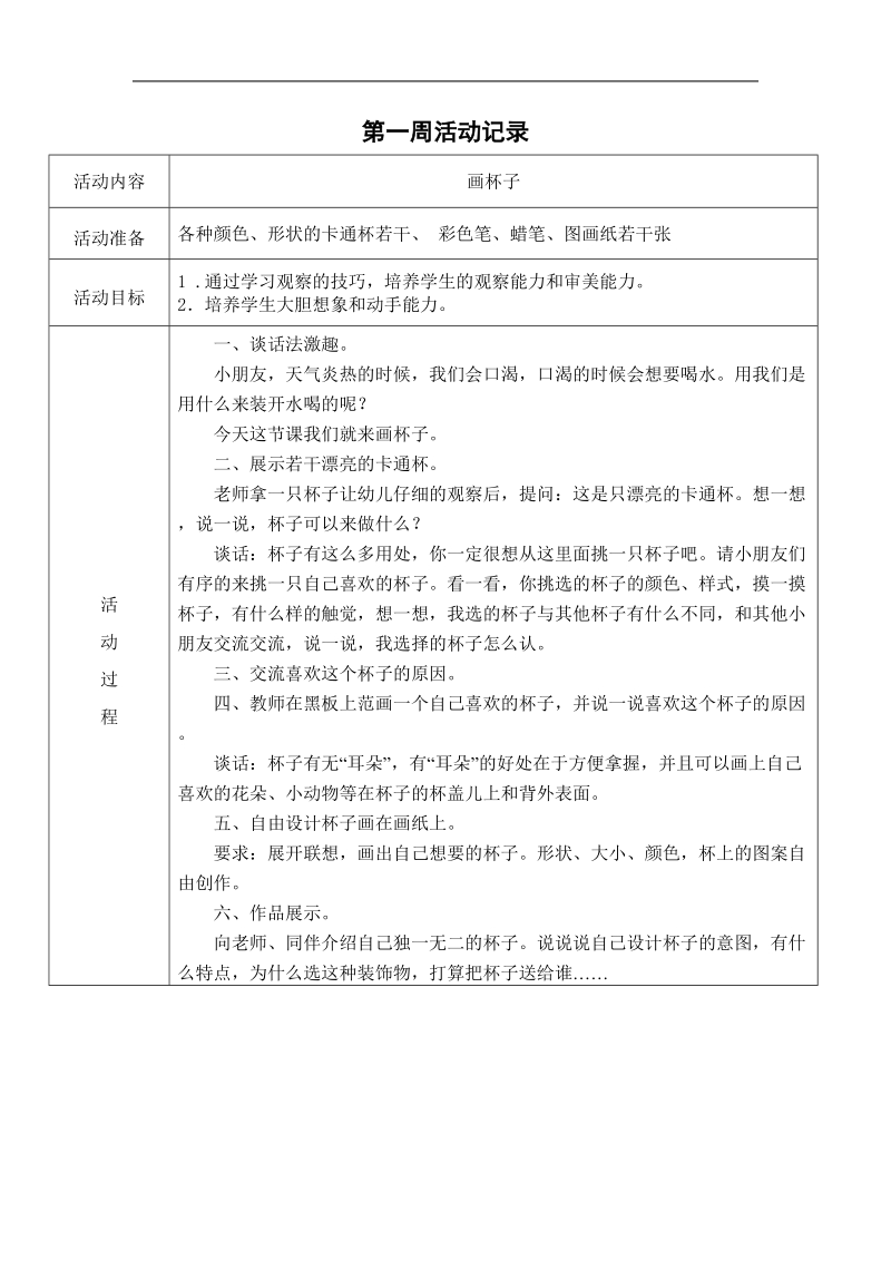 儿童画社团活动记录.doc_第2页