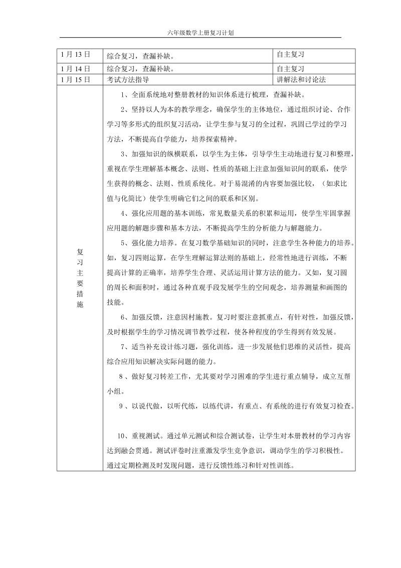 六年级数学上册复习计划.doc_第3页