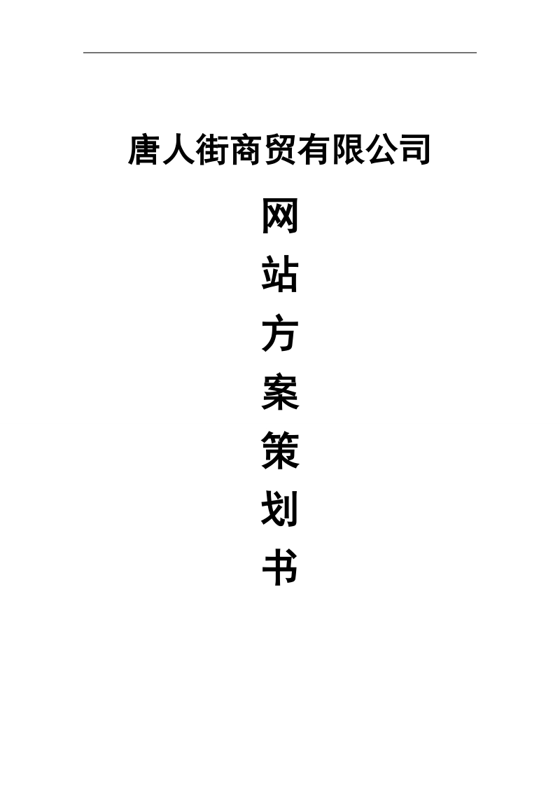 唐人街商贸有限公司网站方案.doc_第1页