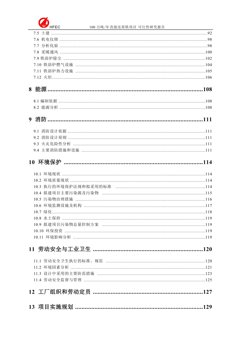 100万吨年直接还原铁项目可行性研究报告.doc_第3页