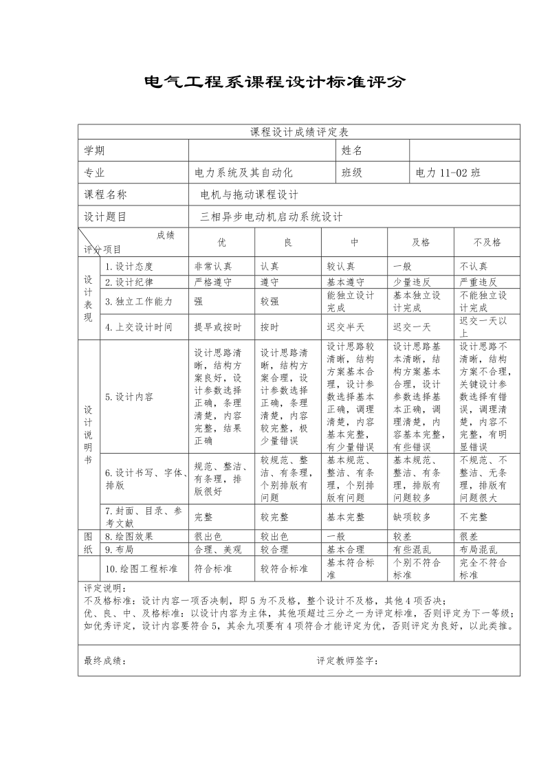 三相异步电动机调速设计_电机拖动课程设计终稿.doc_第2页