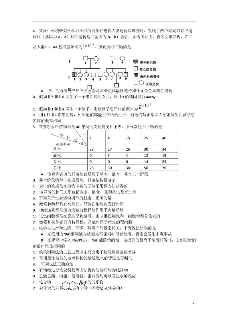 八市2015届高三理综3月联考试题.doc_第2页