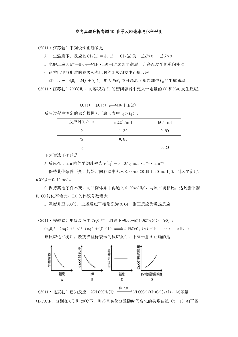 化学反应速率与化学平衡_高考真题分析.doc_第1页