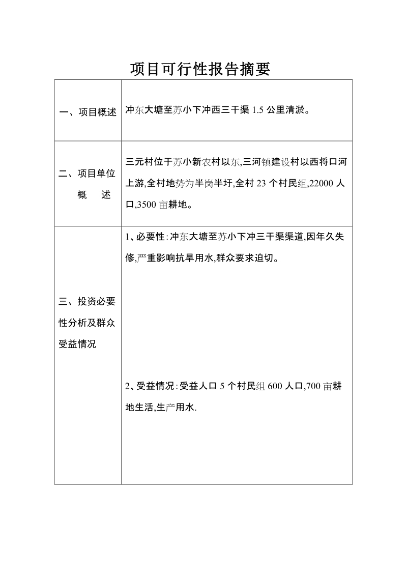 冲东大塘至苏小下冲抗旱清淤工程项目申请书_肥西县村级公益事业建设一事一议财政奖补.doc_第3页