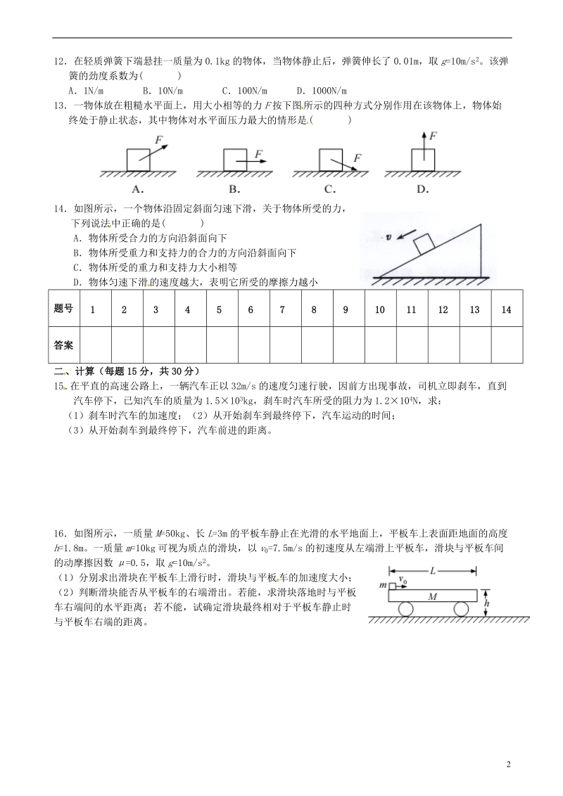 江苏省沭阳县银河中学高二物理周周练试题（九）.doc_第2页