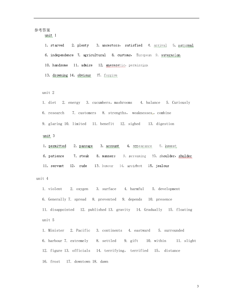 江西省南昌市湾里区第一中学2014高中英语 单词拼写 新人教版必修3.doc_第3页