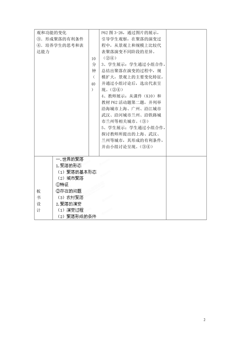 长沙市麓山国际实验学校2014-2015学年七年级地理上册 第3章 第4节《世界的聚落》学案一 湘教版.doc_第2页