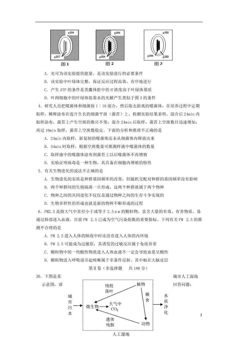 浙江省杭州高级中学2014届高三生物第六次月考试题浙科版.doc_第2页