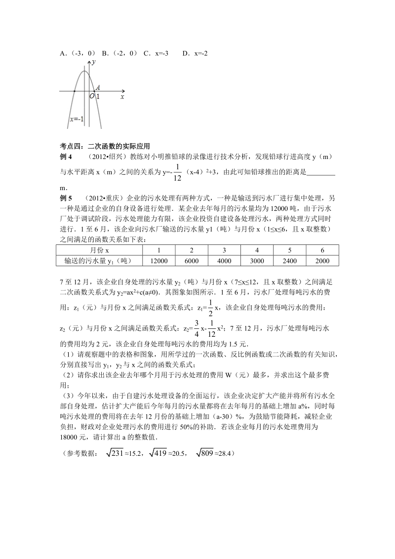 2013年中考数学专题复习第十五讲：二次函数的应用(学生版).doc_第3页